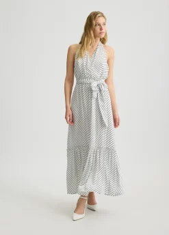 Vestito con stampa a righe