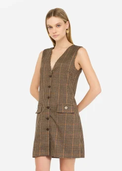 Vestito corto a quadretti