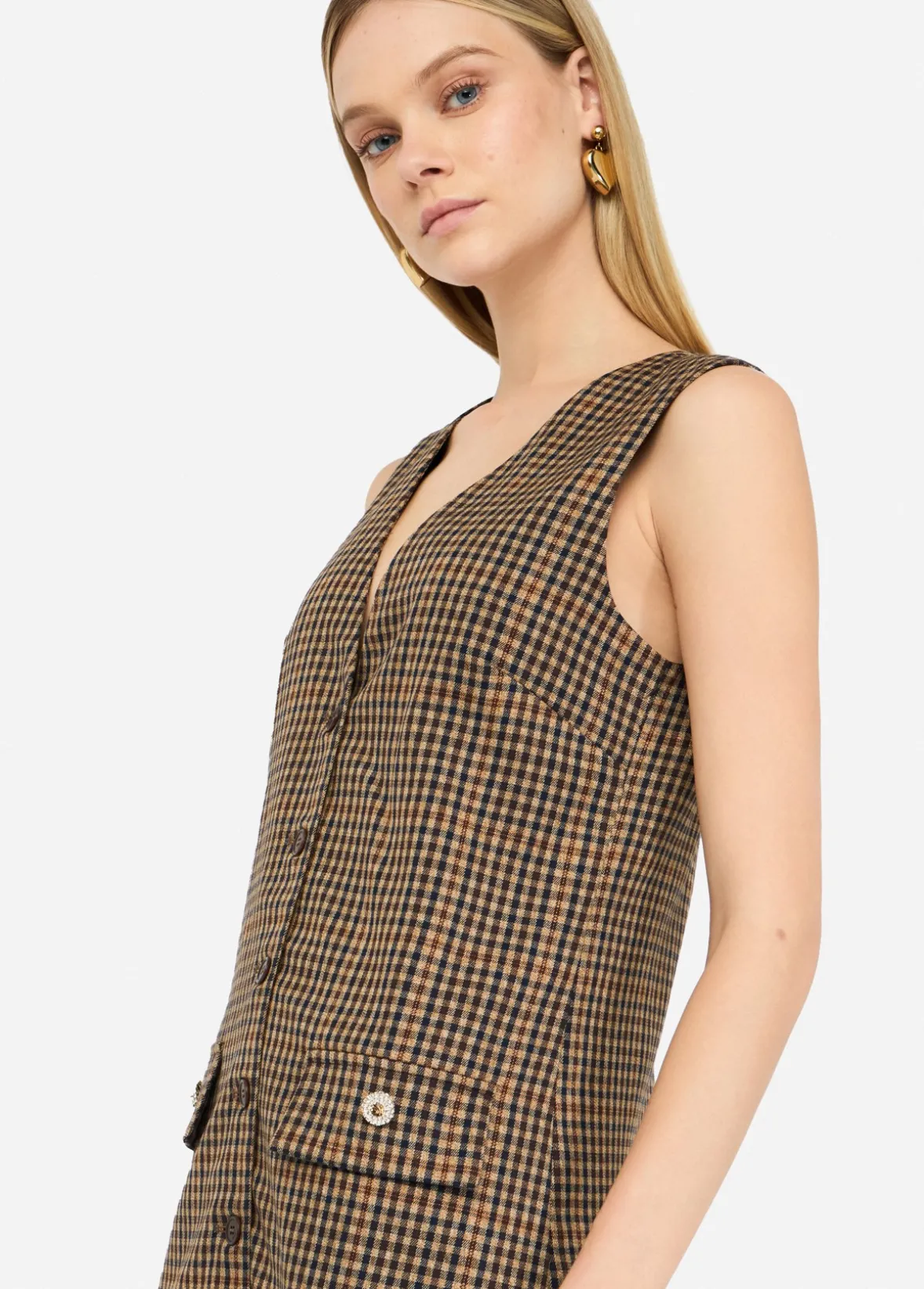 Vestito corto a quadretti