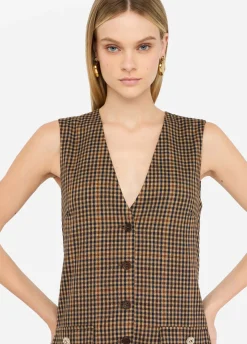 Vestito corto a quadretti