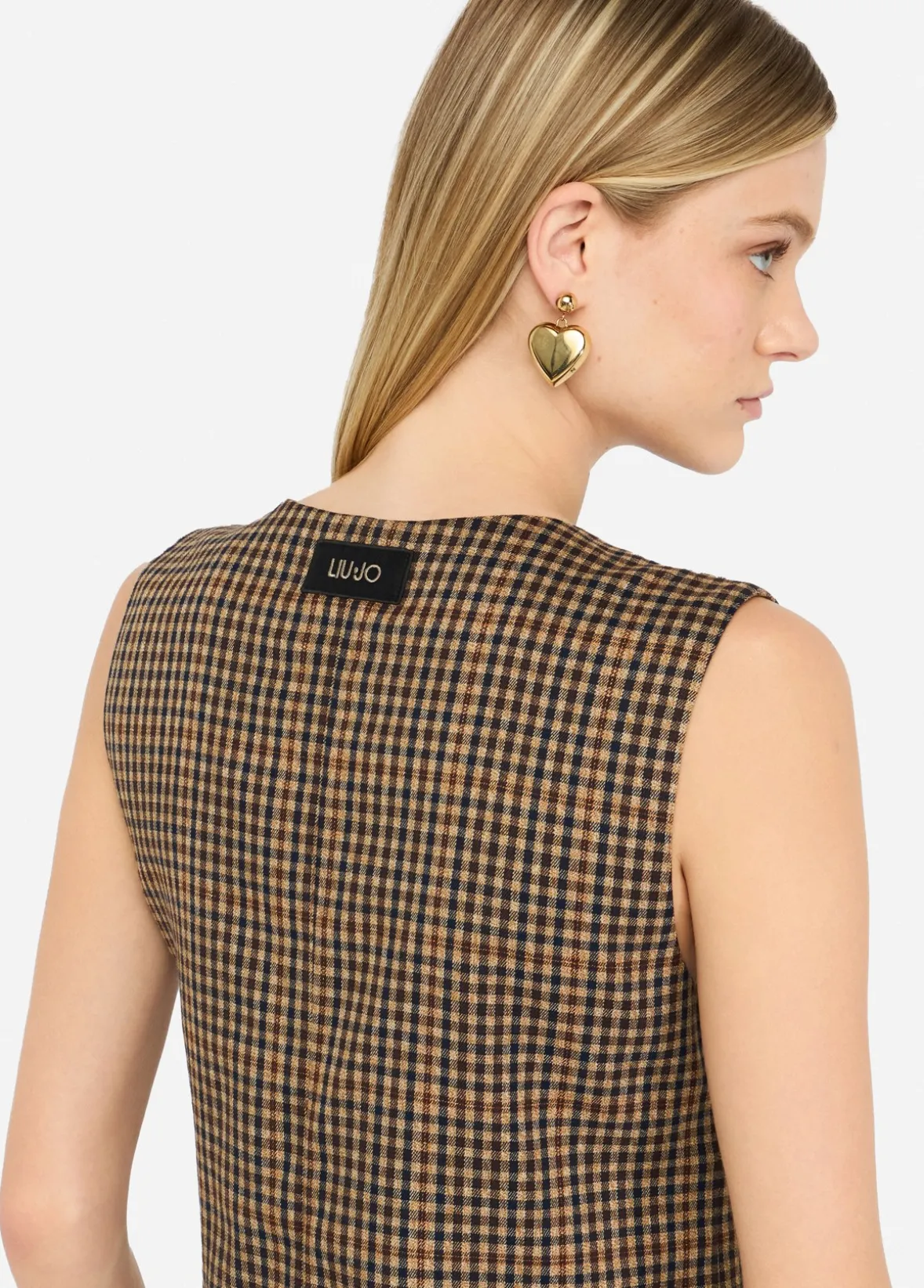 Vestito corto a quadretti