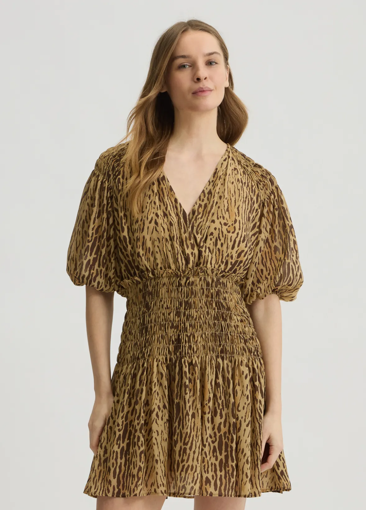 Vestito corto animalier