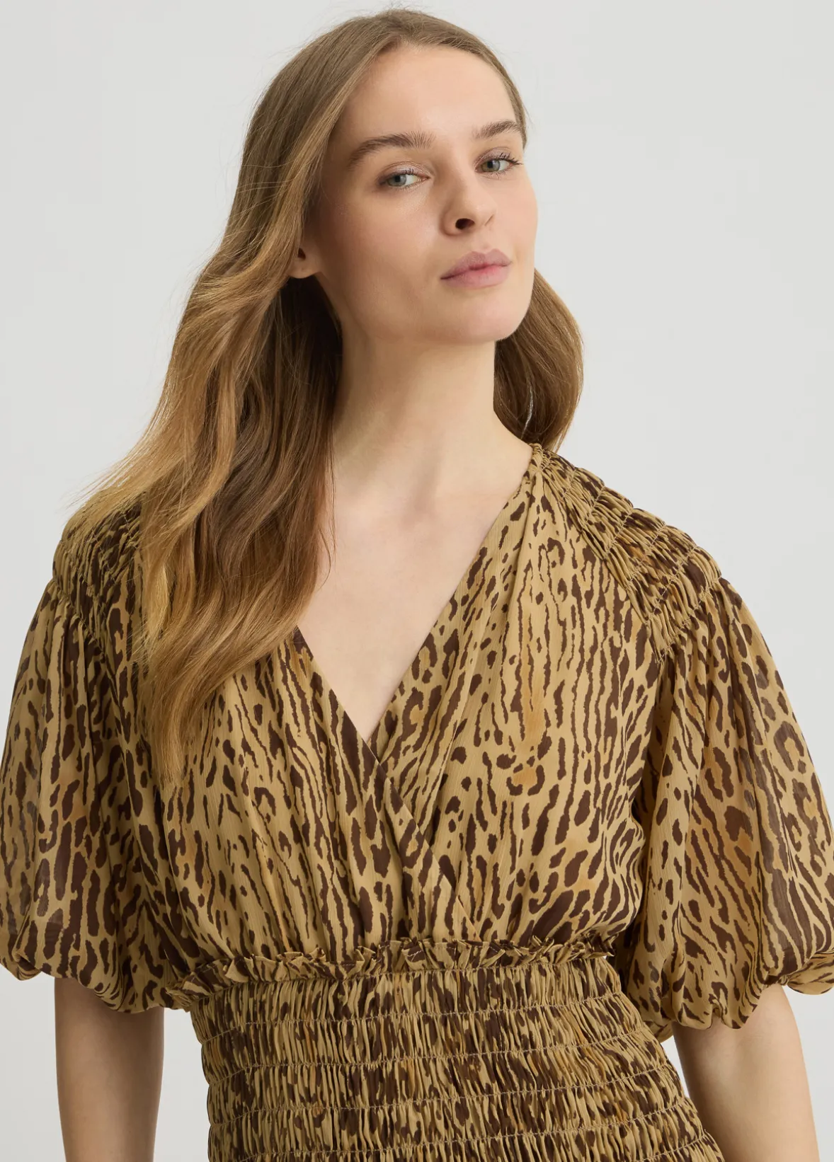 Vestito corto animalier