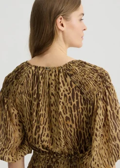 Vestito corto animalier