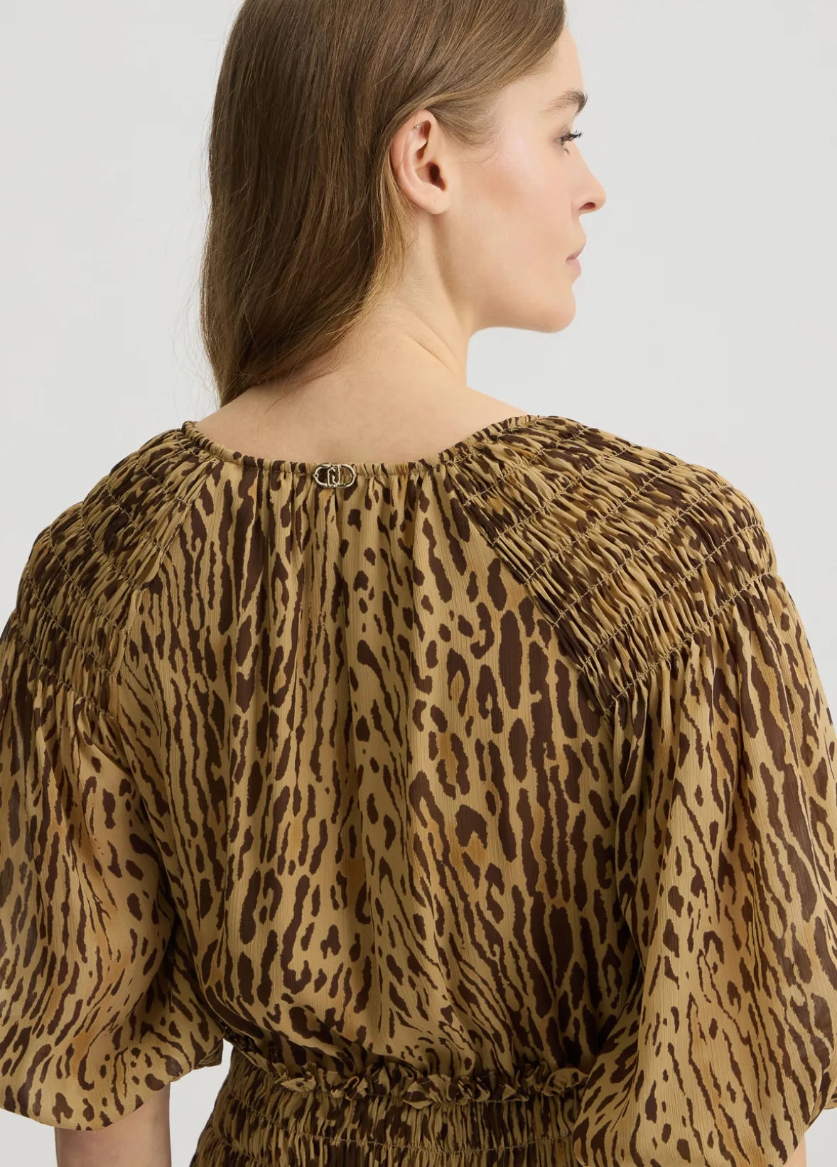 Vestito corto animalier