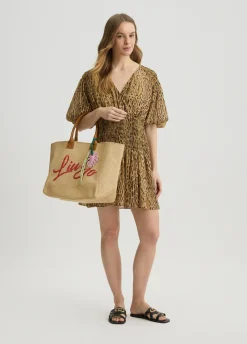 Vestito corto animalier