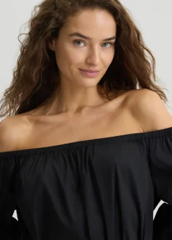 Vestito corto con spalle scoperte