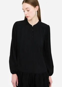 Vestito corto in crêpe de chine