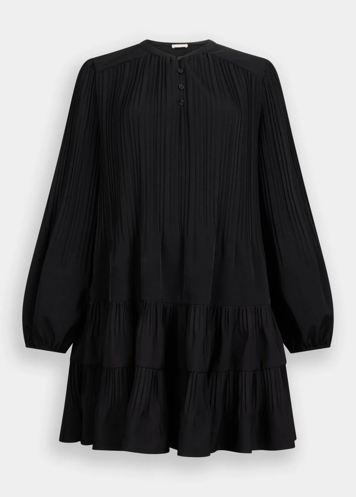 Vestito corto in crêpe de chine