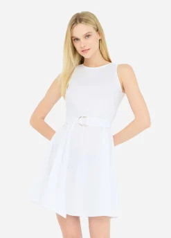 Vestito corto in popeline