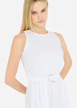 Vestito corto in popeline