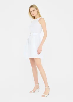 Vestito corto in popeline