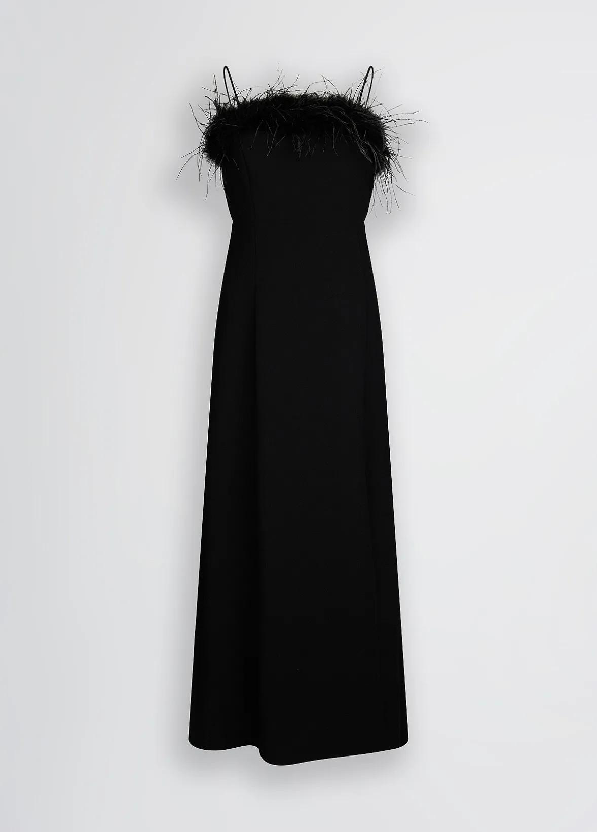 Vestito elegante con piume