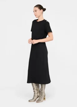 Vestito lungo con bottoni