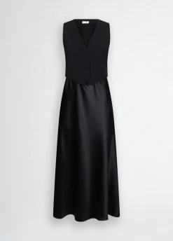 Vestito lungo con gilet