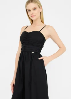 Vestito lungo in popeline