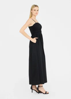 Vestito lungo in popeline