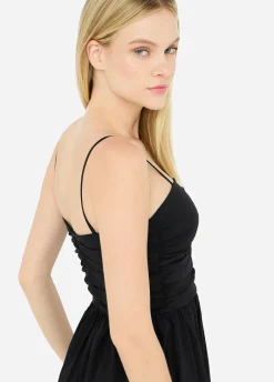 Vestito lungo in popeline