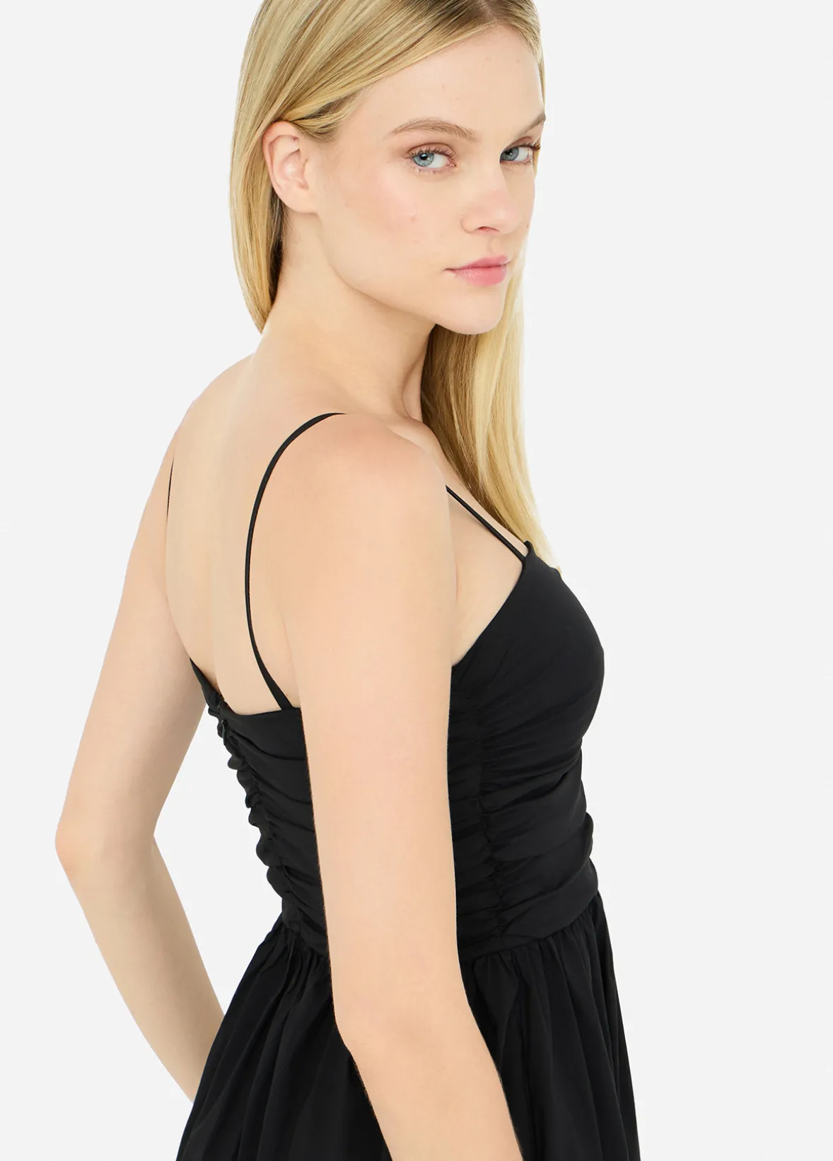 Vestito lungo in popeline