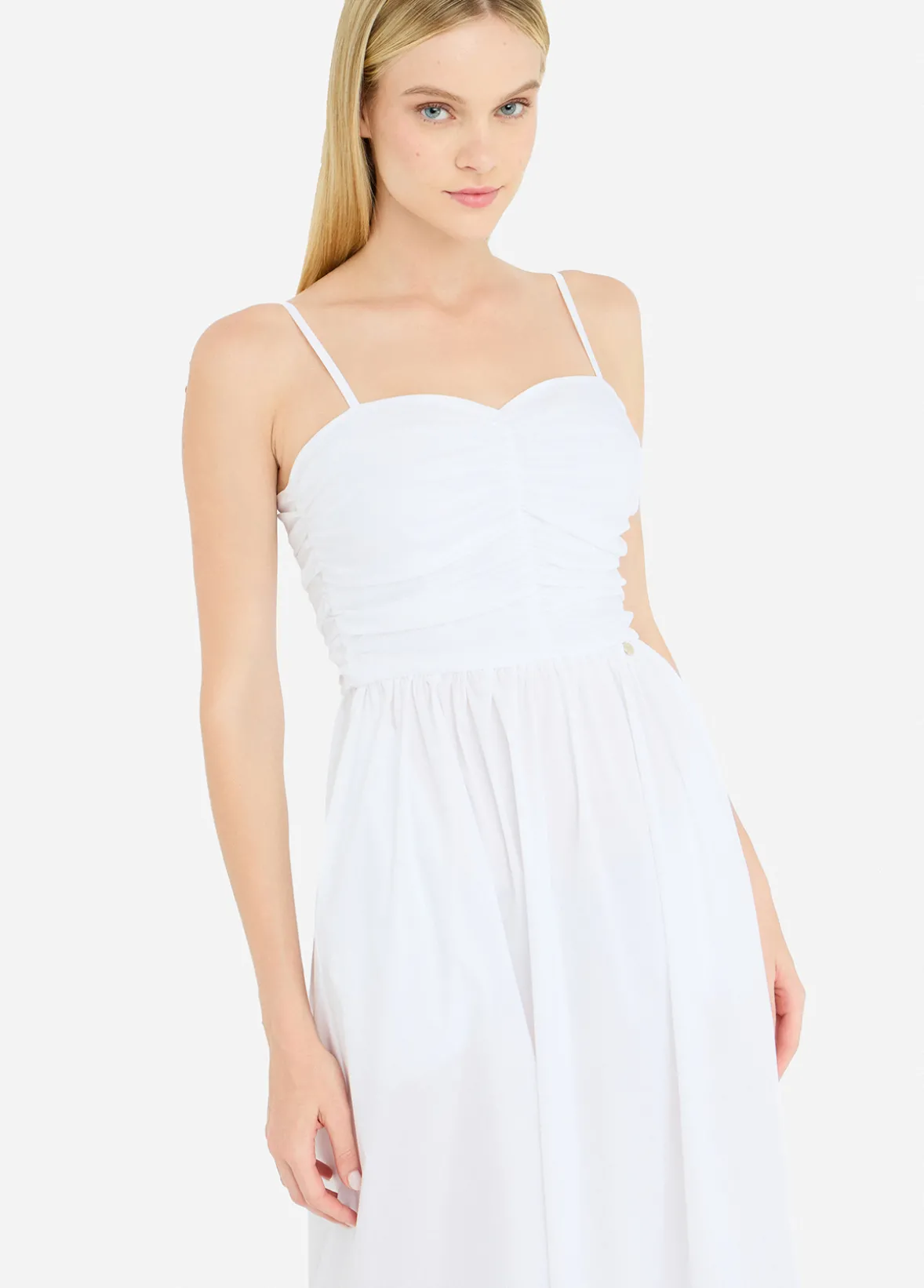 Vestito lungo in popeline