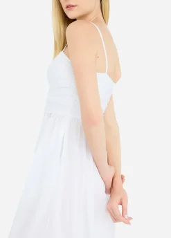 Vestito lungo in popeline