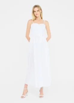 Vestito lungo in popeline