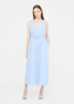 Vestito lungo in popeline