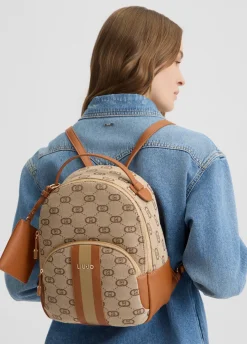 Zaino jacquard con pochette